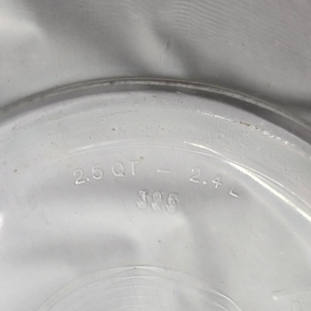 Pyrex 325 Clear Glass Mixing Bowl‎ 2.5 Quart 2.4L Round Serving Prep Bowl USA